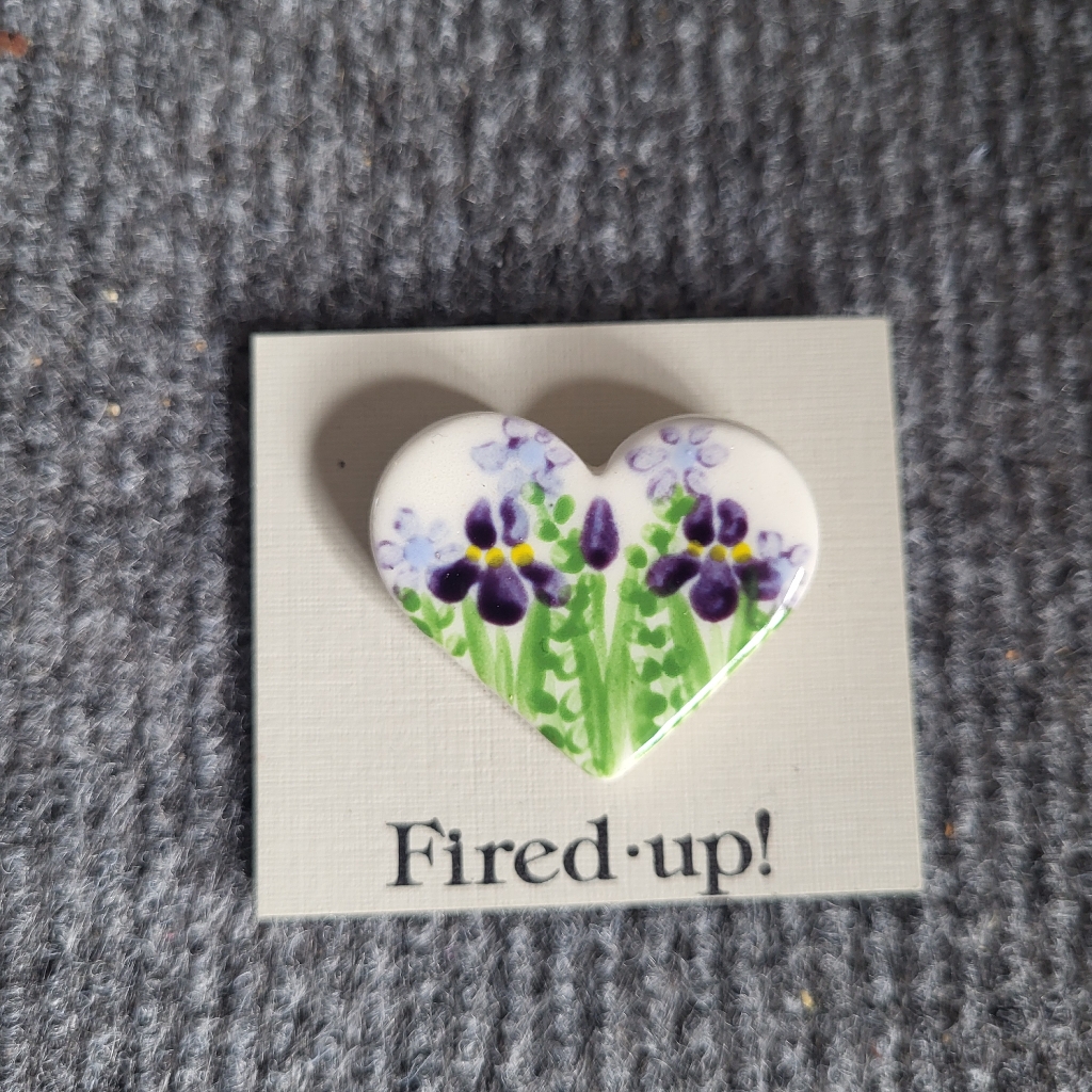 Fired Up Iris Pin